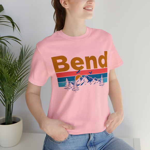 Bend, Oregon Shirt - Mountain Sunset Unisex Bend T-Shirt