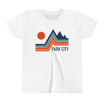 Park City, Utah Youth Shirt - Retro Mountain Park City Kid's T-Shirt - Minimal Peak - 0
