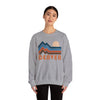 Denver, Colorado Sweatshirt Retro Mountains, Denver Unisex Graphic Crewneck