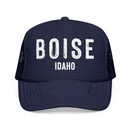 Boise, Idaho Trucker Hat - Foam Boise Cap - Block Letter State-1