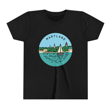 Maryland Youth T-Shirt - Unisex Kids Maryland Shirt - 0