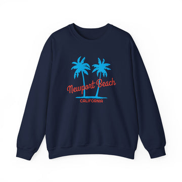 Newport Beach, California Sweatshirt - Unisex Crewneck Newport Beach Sweatshirt - 0