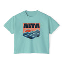 Alta, Utah Women's Boxy Graphic Tee - Slightly Cropped-4