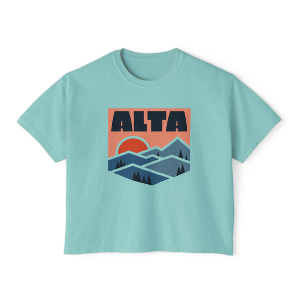 Alta, Utah Women's Boxy Graphic Tee - Slightly Cropped