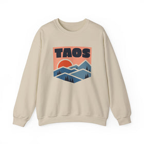 Taos, New Mexico Sweatshirt Retro Mountains, Taos Unisex Graphic Crewneck