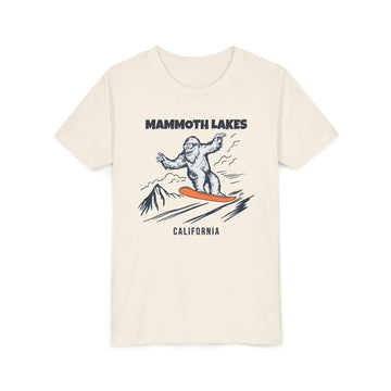 Mammoth Lakes, California Yeti Snowboard Youth Tee - Kids Skiing Shirt
