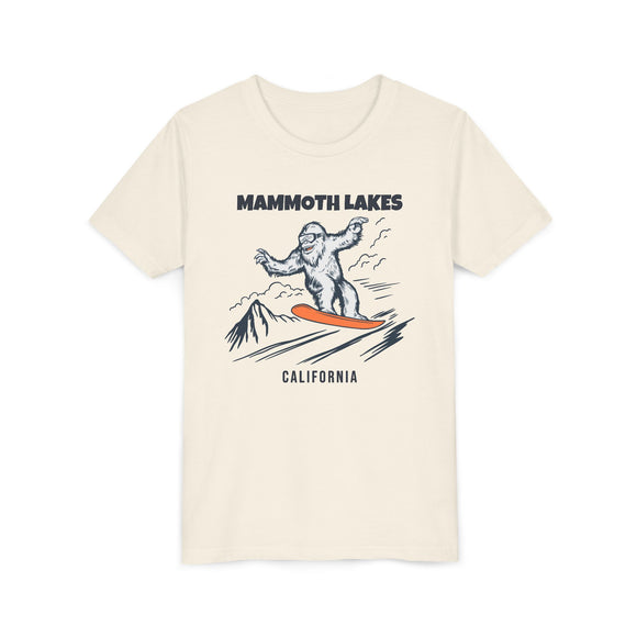 Mammoth Lakes, California Yeti Snowboard Youth Tee - Kids Skiing Shirt