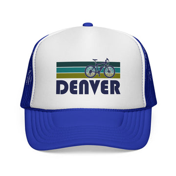 Buy royal Denver, Colorado Retro Bike Trucker Hat - Vintage Style Denver Cap