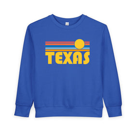 Texas Toddler Sweatshirt - Retro Sun Texas Toddler Crewneck Sweatshirt
