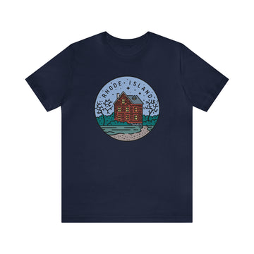 Buy navy Rhode Island T-Shirt - Unisex Rhode Island Shirt