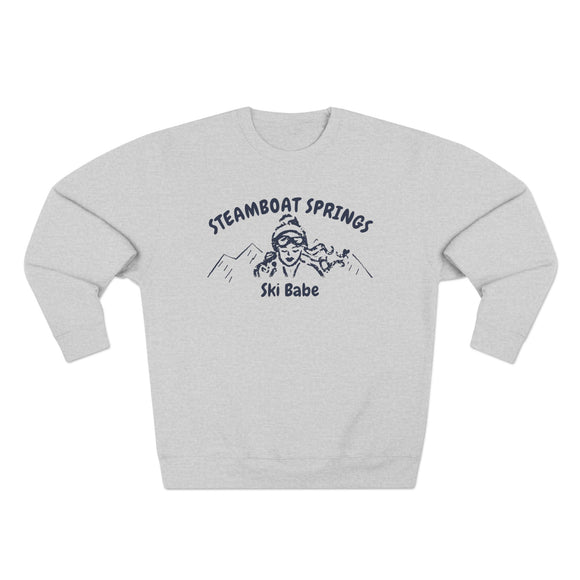 Premium Steamboat Springs, Colorado Ski Babe Sweatshirt