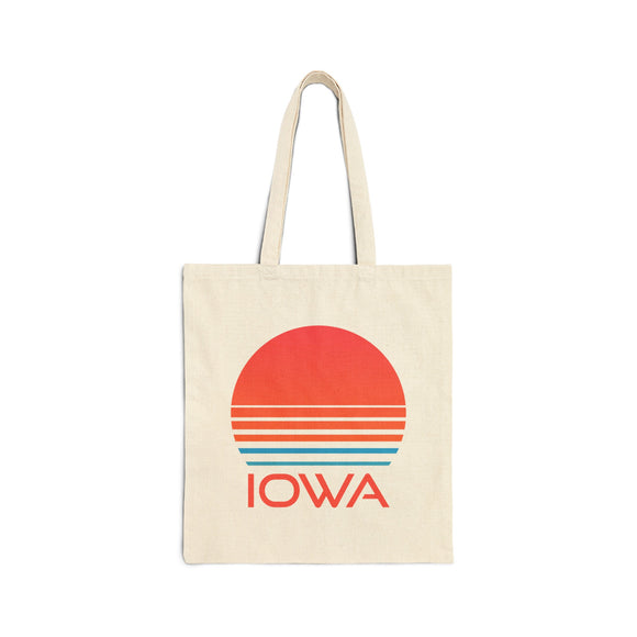 Iowa Cotton Canvas Iowa Tote Bag - Retro 80s
