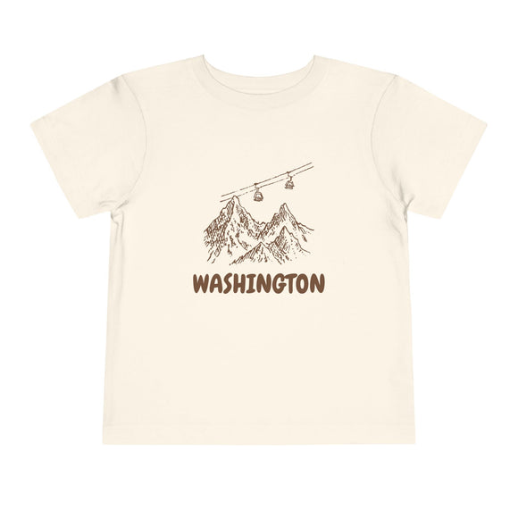 Washington Toddler T-Shirt — Vintage Gondola Ski Mountain Tee