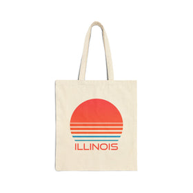 Illinois Cotton Canvas Illinois Tote Bag - Retro 80s