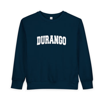 Buy navy Durango, Colorado Toddler Sweatshirt - Durango Toddler Crewneck Sweatshirt