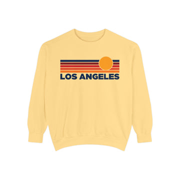 Los Angeles, California Sunset Stripes Sweatshirt | Comfort Colors - 100% Cotton