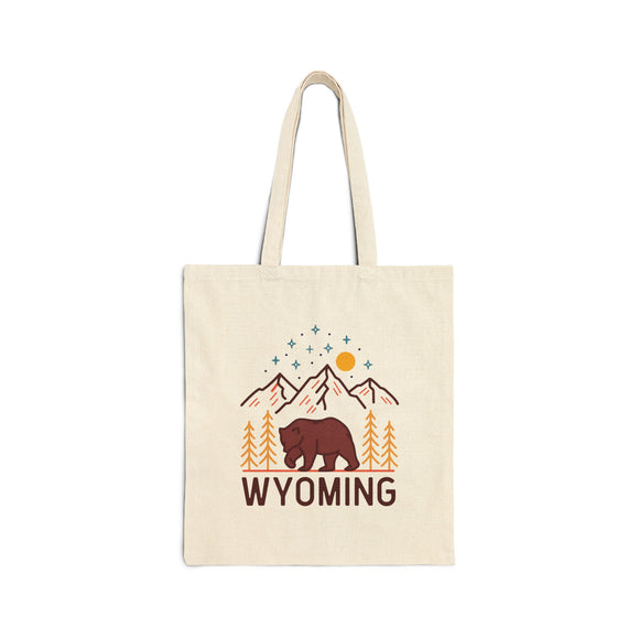 Wyoming Tote Bag - Cotton Canvas Wyoming Bag