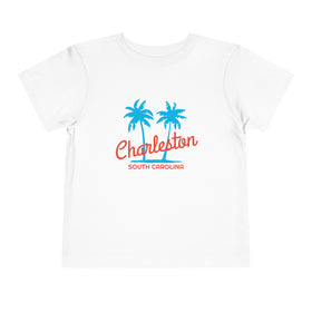 Charleston, South Carolina Toddler T-Shirt - Retro Palm Tree Toddler Charleston Shirt