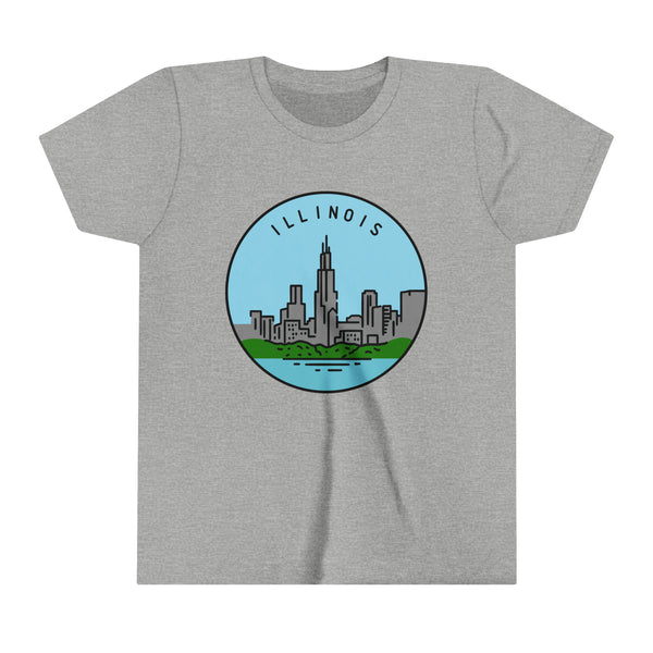 Illinois Youth T-Shirt - Unisex Kids Illinois Shirt