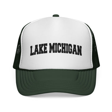 Buy dark-green Lake Michigan Retro Collegiate Style Trucker Hat