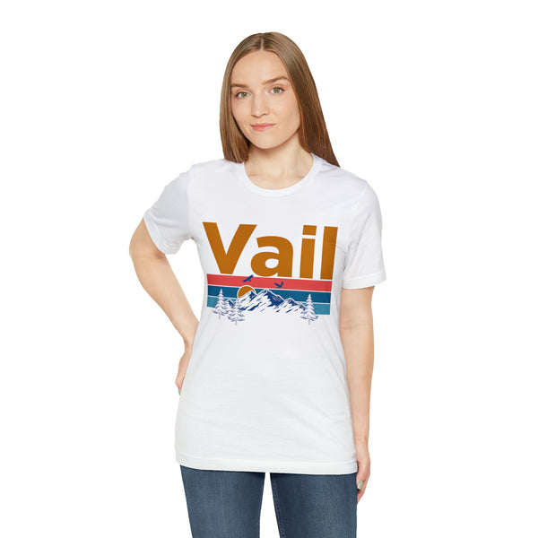 Vail, Colorado Shirt - Mountain Sunset Unisex Vail T-Shirt