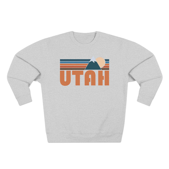 Premium Utah Retro Mountain Graphic Sweatshirt
