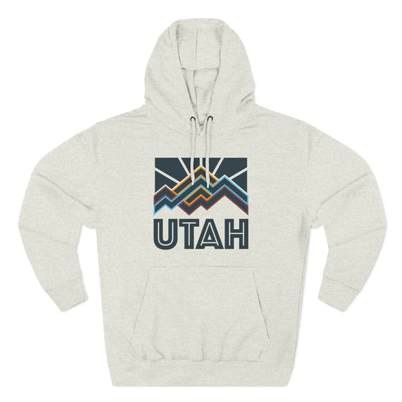 Utah Hoodie - Retro Mountain Unisex Sweatshirt