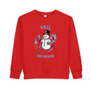 Vail, Colorado Toddler Sweatshirt - Skiing Snowman Vail Toddler Crewneck Sweatshirt-5