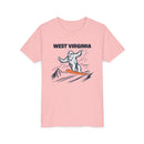 West Virginia Yeti Snowboard Youth Tee - Kids Skiing Shirt-5