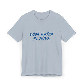 Buy light-blue Boca Raton T-Shirt | 100% Cotton Retro Florida Tee