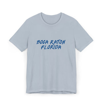 Buy light-blue Boca Raton T-Shirt | 100% Cotton Retro Florida Tee