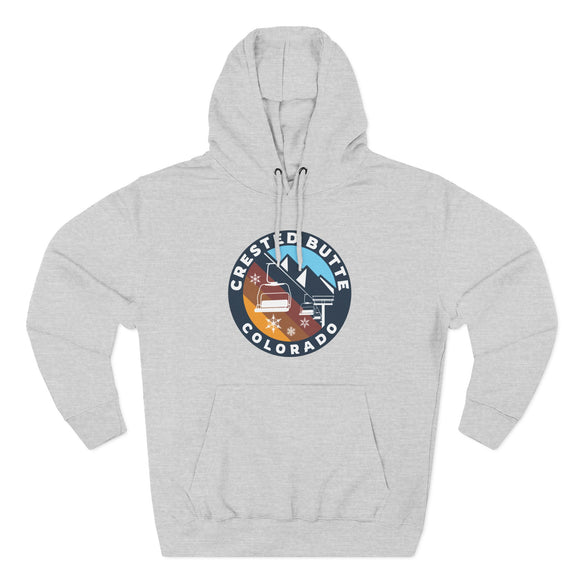 Premium Crested Butte, Colorado Ski Lift Hoodie