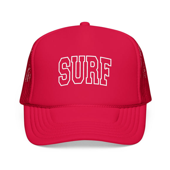 Surf Trucker Hat — Vintage College Foam Mesh Cap