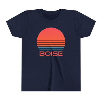 Boise, Idaho Youth Shirt - Retro 80s Boise Kid's T-Shirt - 0