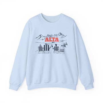 Buy light-blue Alta, Utah Sweatshirt Après-Ski Crewneck - Mountain Ski Lodge Design