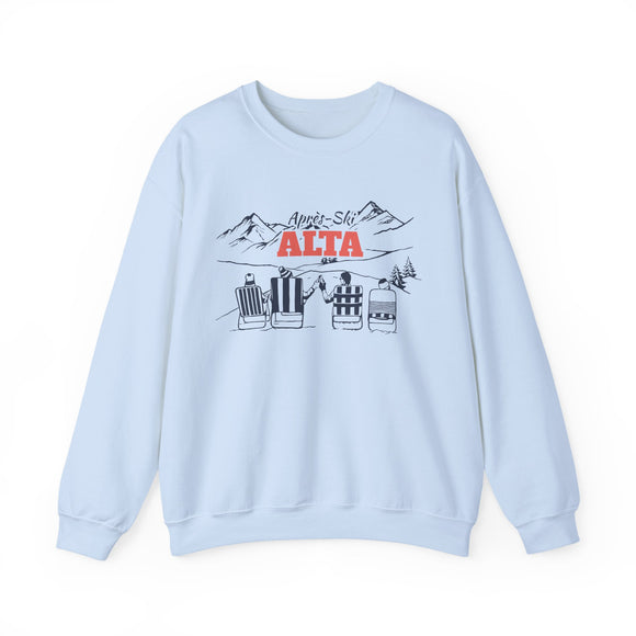 Alta, Utah Sweatshirt Après-Ski Crewneck - Mountain Ski Lodge Design