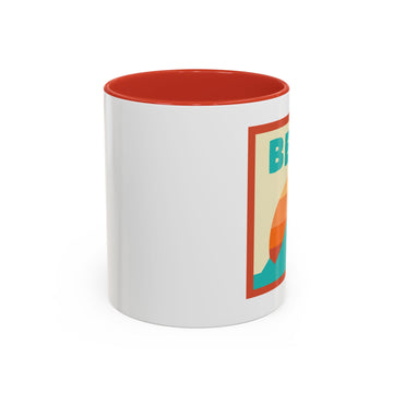 Bend, Oregon Retro Ombre Sun Mountain Coffee Mug 11 oz, Bend, Oregon Nature Lover Gift, Mountain Enthusiast Mug