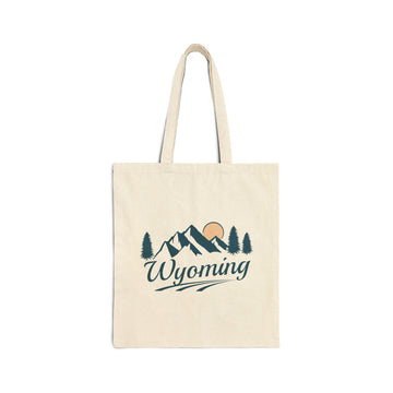 Wyoming Cotton Canvas Tote Bag - 15" x 16"