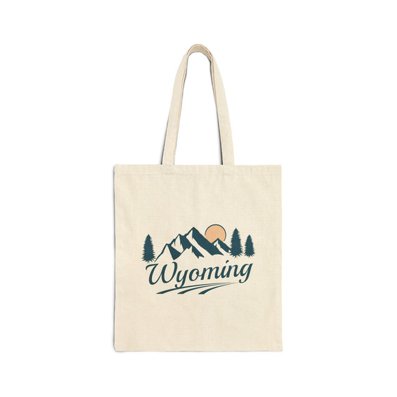 Wyoming Cotton Canvas Tote Bag - 15" x 16"