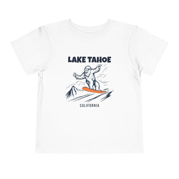 Lake Tahoe, California Yeti Snowboard Toddler Tee - 0