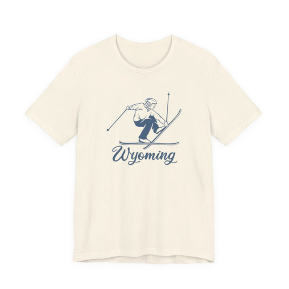 Wyoming T Shirt - Vintage Ski Graphic Wyoming Tee