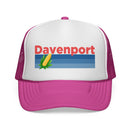 Davenport, Iowa Retro Corn and Farm Trucker Hat-6