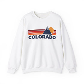 Colorado Sweatshirt Retro Sun Unisex - Vintage Colorado Inspired Warm Pullover Jumper