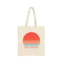 New Jersey Cotton Canvas New Jersey Tote Bag - Retro 80s-1