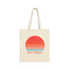 New Jersey Cotton Canvas New Jersey Tote Bag - Retro 80s