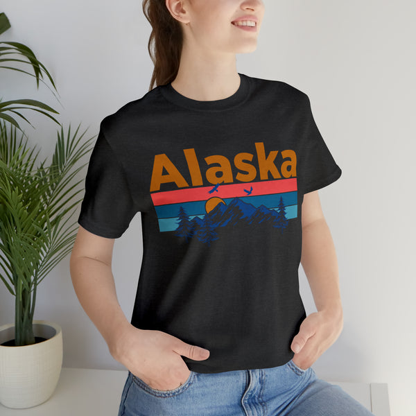 Alaska T-Shirt - Mountain Sunset Unisex Alaska Shirt
