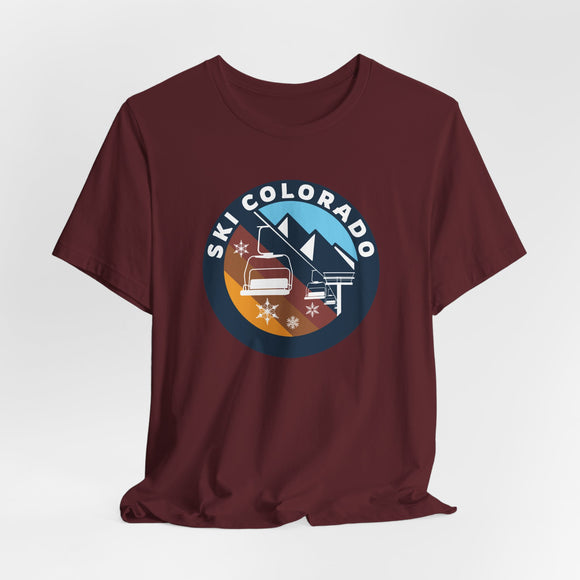 Colorado T Shirt - Retro Ski Lift Colorado Tee