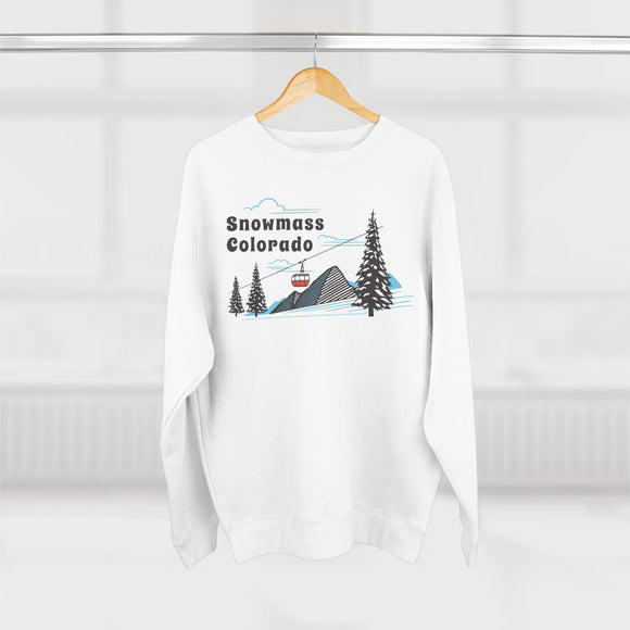 Premium Snowmass, Colorado Sweatshirt Unisex Crewneck, Premium Sweatshirt, Crewneck Jumper, Ski Resort Apparel