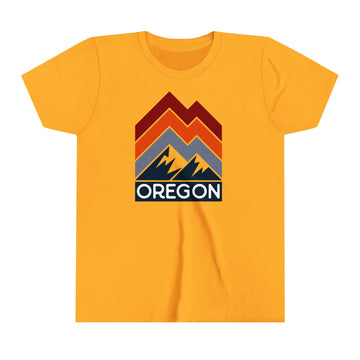 Buy gold Oregon Youth Shirt - Retro Mountain Oregon Kid's T-Shirt