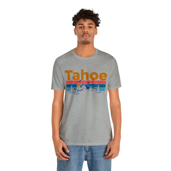 Tahoe, California Shirt - Mountain Sunset Unisex Tahoe T-Shirt